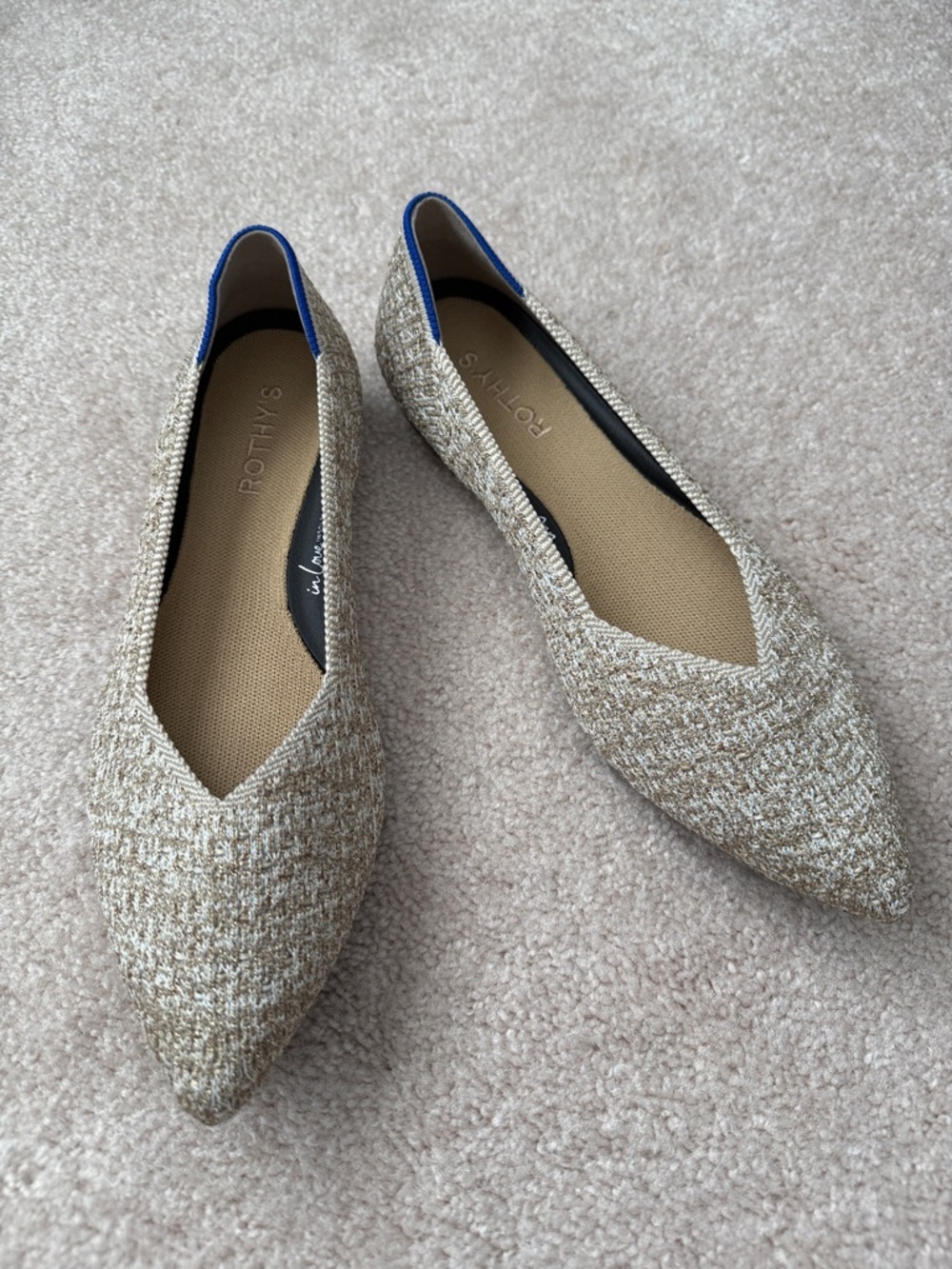NEW without box Rothy’s Point in Dawn Tweed in Size 9